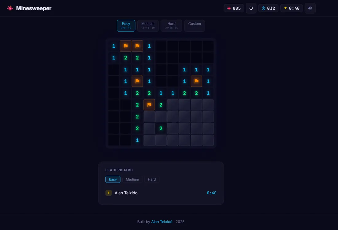 Minesweeper screenshot