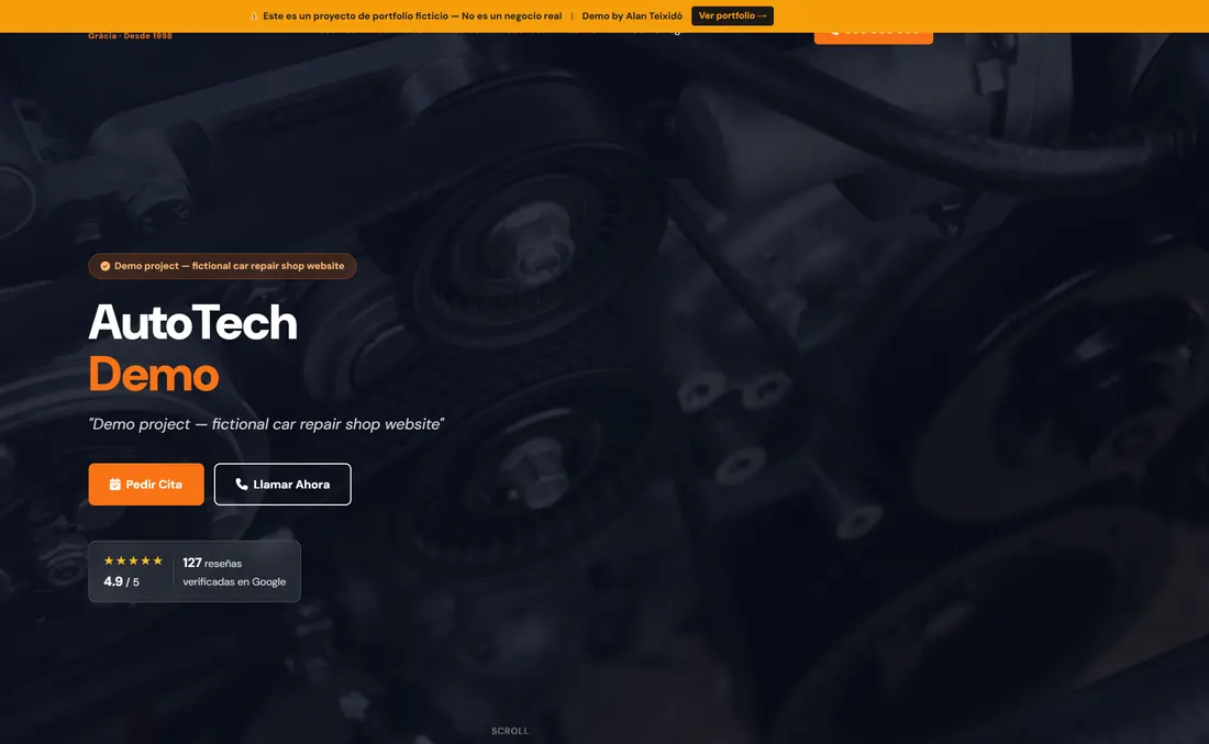 AutoTech Demo — Taller Mecánico screenshot